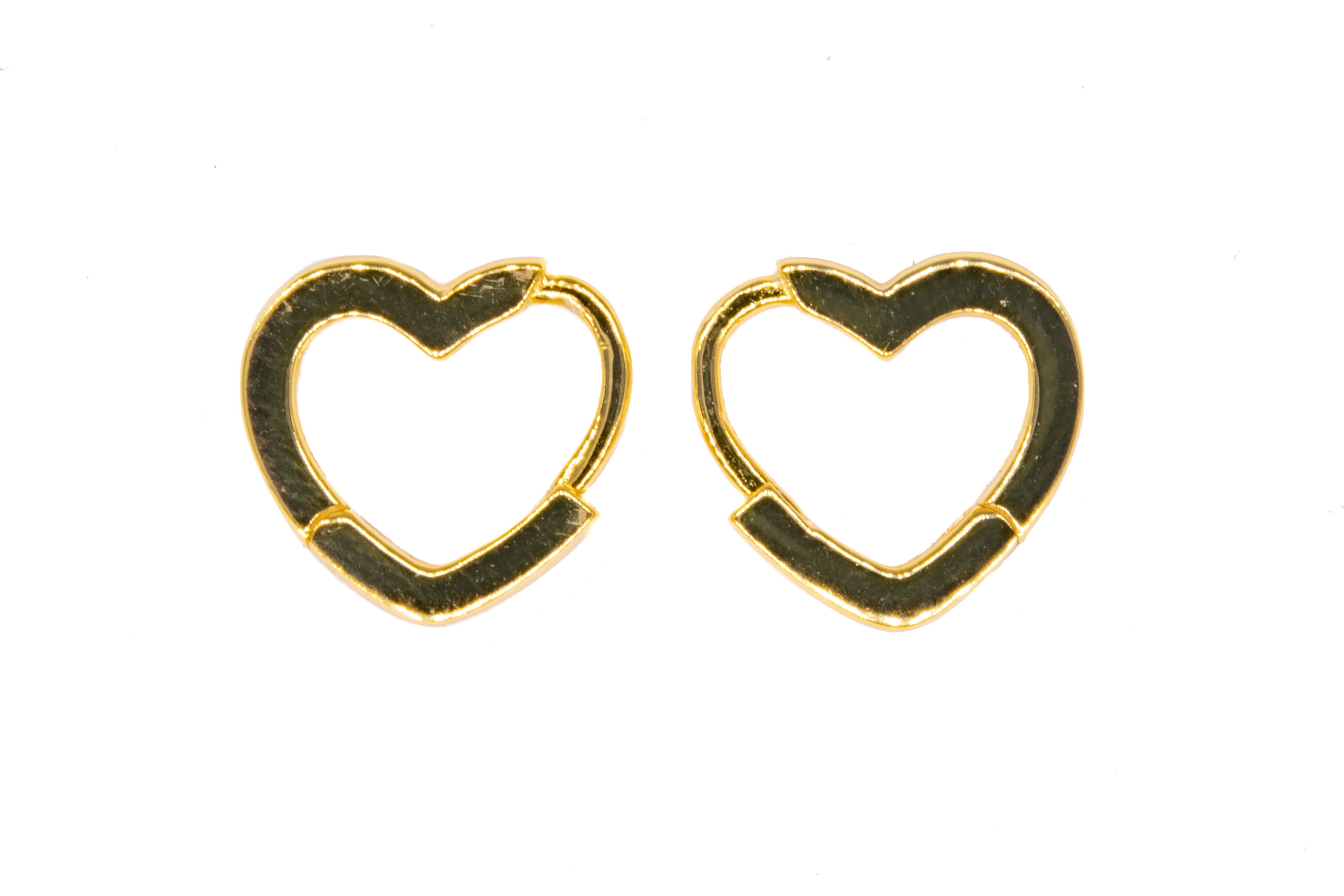 Orecchini cuore argento dorato