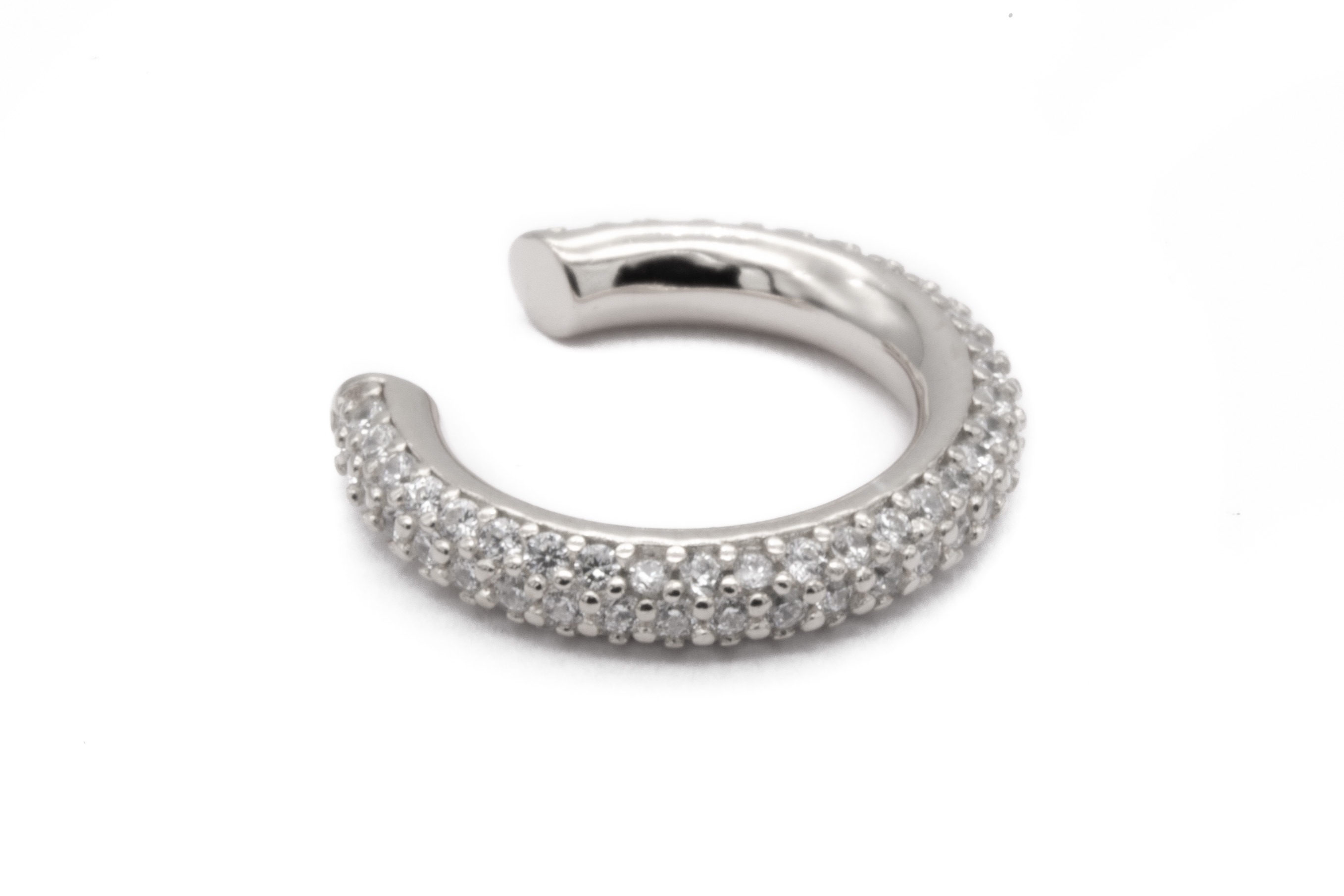 Earcuff brillantini argento