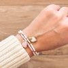 Bracciale cuore sacro rosa argento rosato - immagine 2