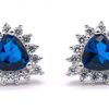 Orecchini Kate cuore blu argento