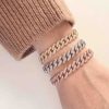 Bracciale cuban chain brillantini S argento - immagine 3