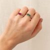 Anello pietra verde argento - immagine 2