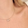 Collana navette argento rosato - immagine 3
