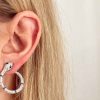 Orecchini serpente maxi blu argento - immagine 2