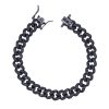 Bracciale cuban chain brillantini S argento brunito