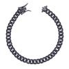 Bracciale cuban chain brillantini XS argento brunito