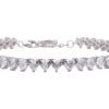 Bracciale tennis cuori orizzontali argento