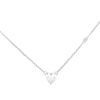 Collana solitario cuore brillantino argento