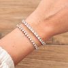 Bracciale tennis cuori orizzontali argento - immagine 2