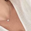 Collana solitario cuore brillantino argento - immagine 2