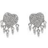 Orecchini cuore con borchie argento