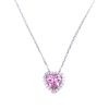 Collana Kate cuore rosa argento