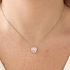 Collana Kate cuore rosa argento - immagine 2