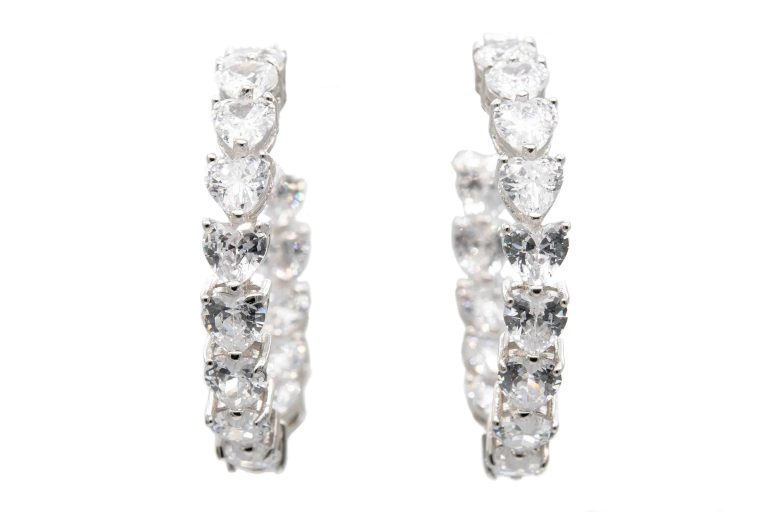 MATERIA By Matthias Wagner Orecchini A Cerchio Doppio In Argento 925 Con Sfere, Donna