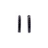 Orecchini cerchio brillantini mini argento brunito