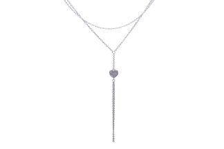 Bracciale baciamano cuore argento