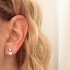 Orecchini cuore doppio argento - immagine 2