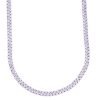 Collana cuban chain M brillantini argento