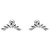 Orecchini piercing mezza luna argento