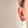 Orecchini cerchio mini stelline argento - immagine 2