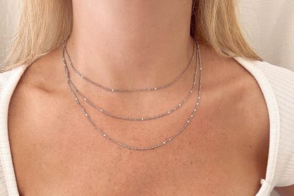 Collana tre fili argento - immagine 3
