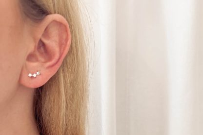 Orecchini piercing stelline argento - immagine 3
