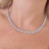 Collana cuban chain M brillantini argento - immagine 2