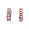 Orecchini cerchio palline argento rosato