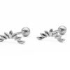 Orecchini piercing mezza luna argento - immagine 2
