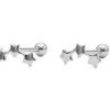 Orecchini piercing stelline argento - immagine 2
