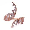 Anello brillantini lux argento rosato