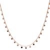 Collana dischetti argento rosato