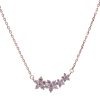 Collana fiori argento rosato