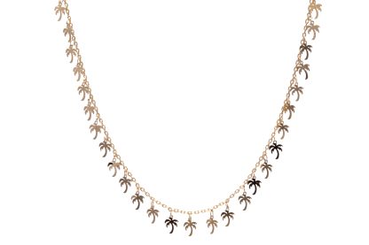 Collana palme argento dorato