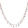 Collana stelline e brillantini argento rosato