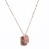 Collana Tag argento rosato