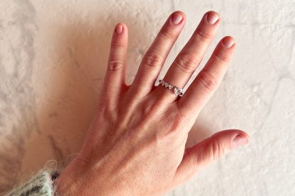 Anello cuore e cuoricini argento - immagine 2