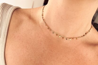 Collana dischetti argento dorato - immagine 2