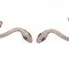 Orecchini earcuff serpente occhi argento dorato