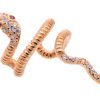 Earcuff serpente argento rosato