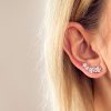 Orecchini fiori argento dorato - immagine 2