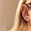 Orecchini Kate fiore blu argento - immagine 2