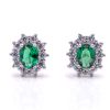Orecchini Kate mini verde argento