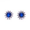 Orecchini Kate tondi mini blu argento