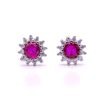 Orecchini Kate tondi mini rosso argento